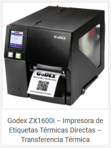 Impresora Etiquetas Textil Industrial Godex ZX1600i